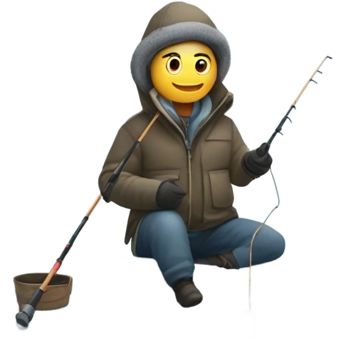 Ice fisherman emoji