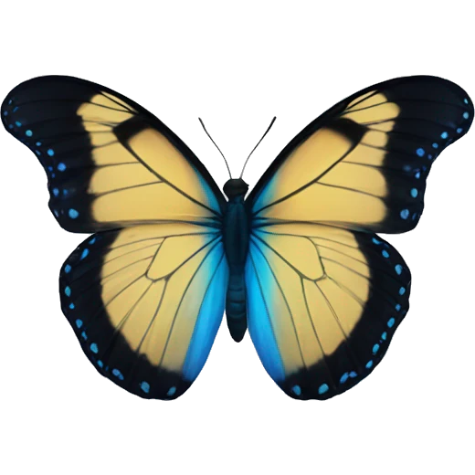 "Butterfly with blue". emoji