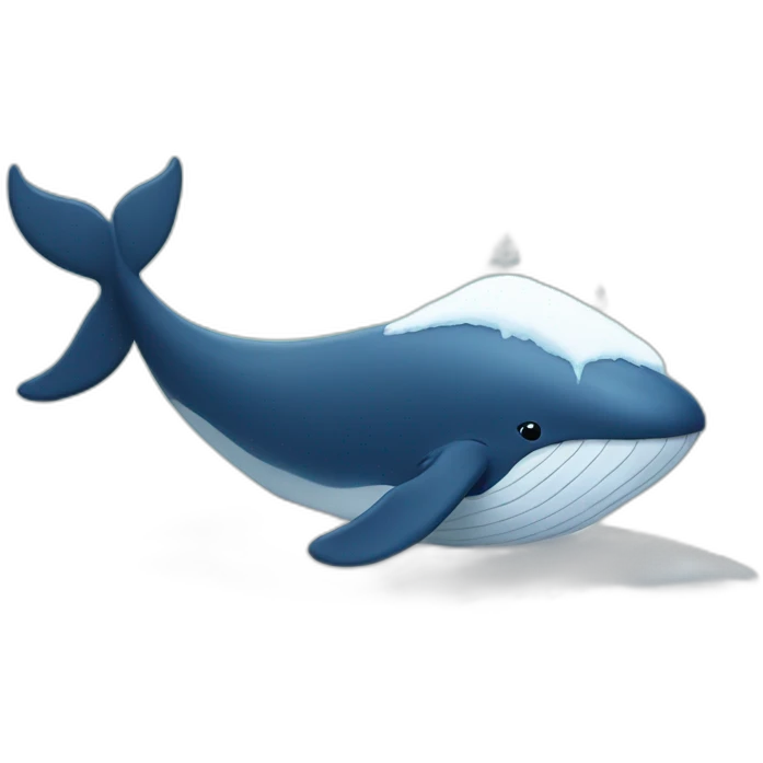 A whale in snow emoji