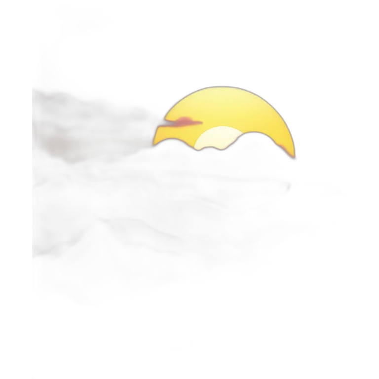 the sun setting behind the mountains emoji