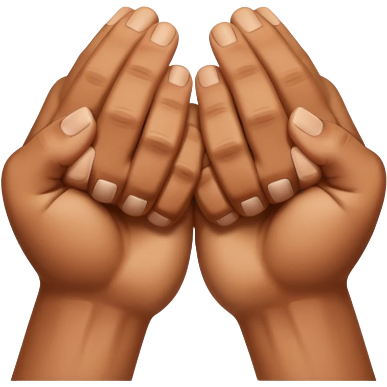 Hands crossed over while having fists emoji