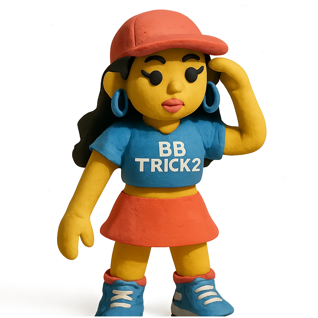 bb trickz character in claymation style emoji