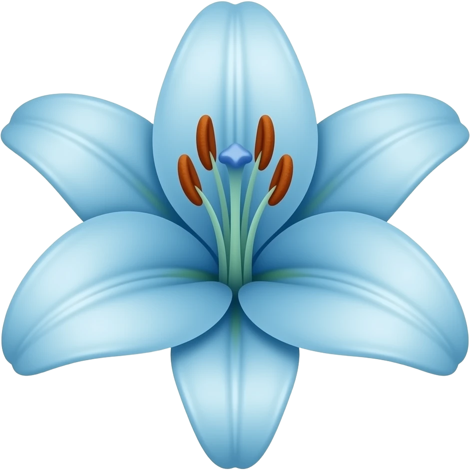 blue lily flower from kny emoji
