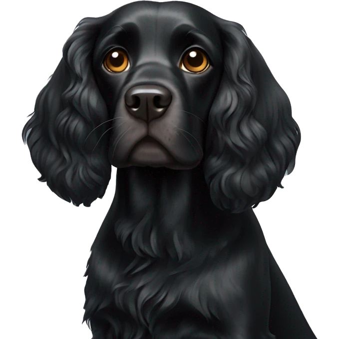 Black Spaniel Dog emoji