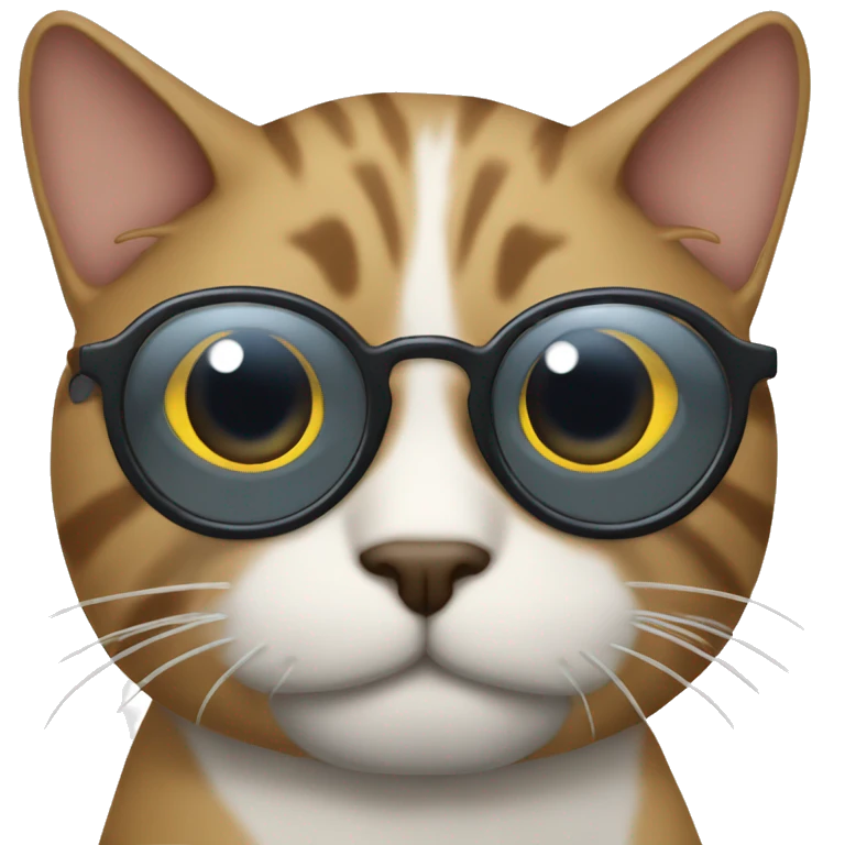 gato con lentes emoji