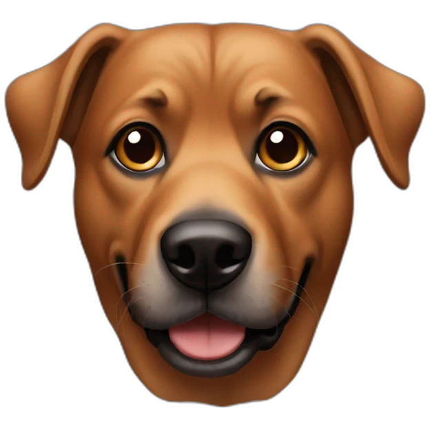 Brown dog black snout emoji