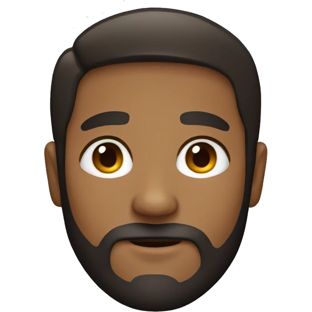 Light Brown man with beard and dark hair  emoji