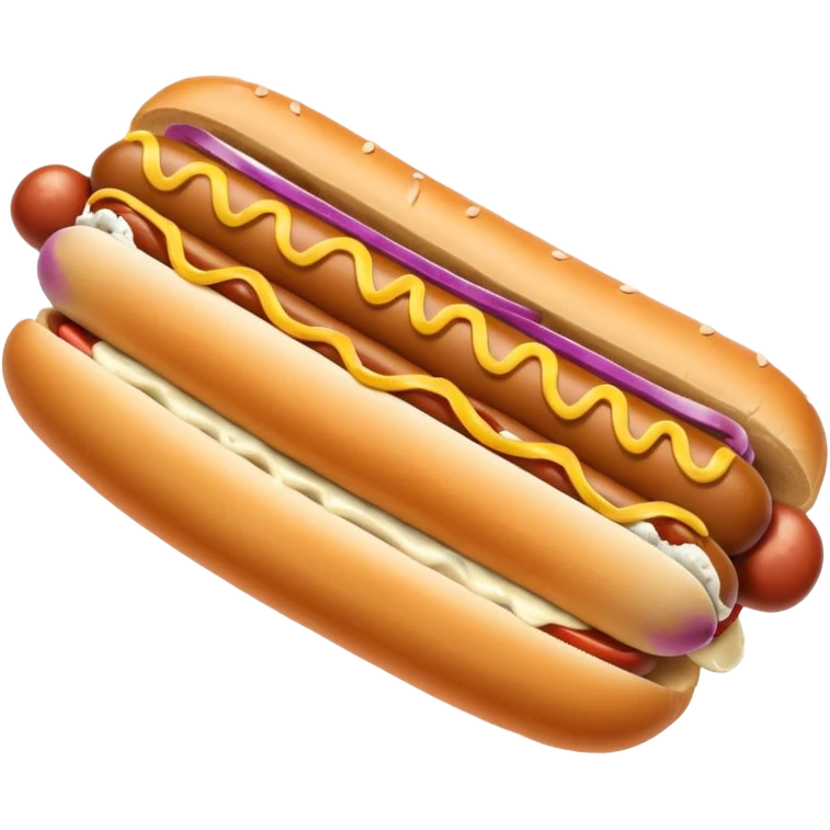 A Seattle style hotdog; a hot dog with cream cheese and grilled onions on it emoji