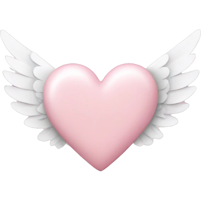 pastel pink heart with white wings emoji