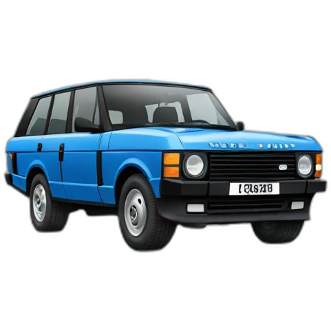 blue range rover classic emoji