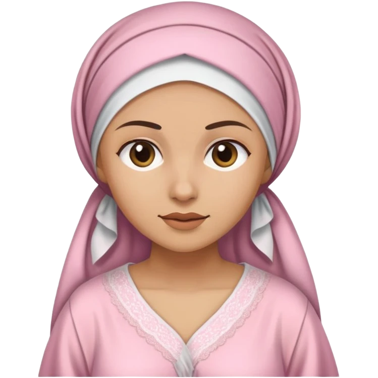 زنی با روسری ولی با لباس خواب emoji