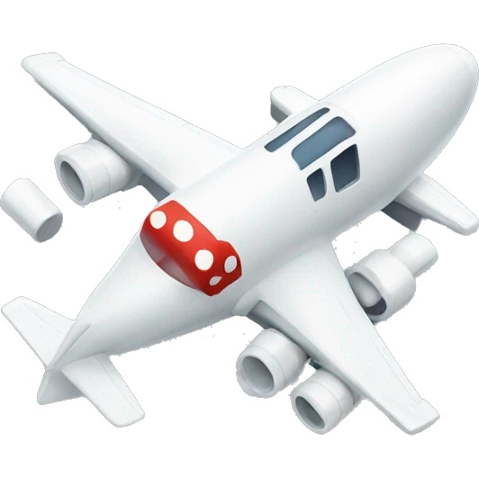 Airplane in dice emoji