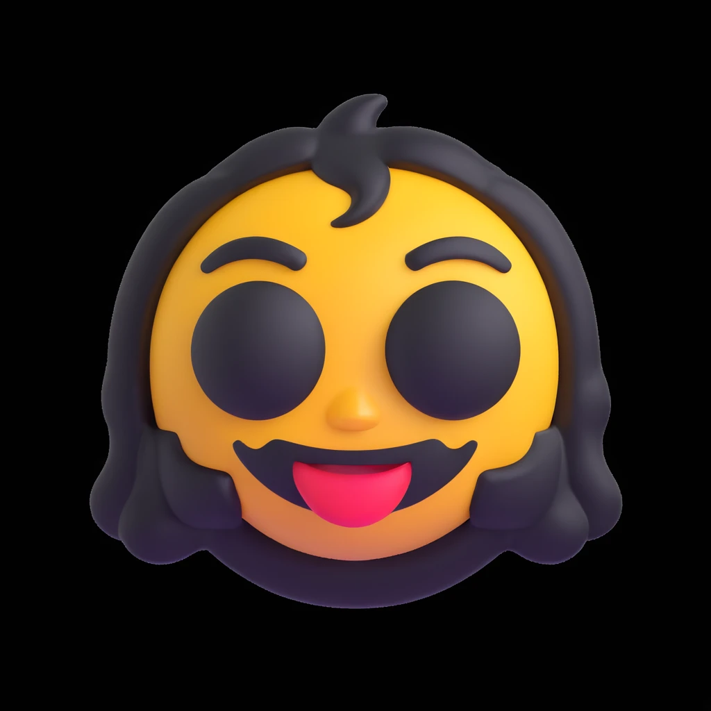 portrait of Jack Black in 3D emoji style emoji