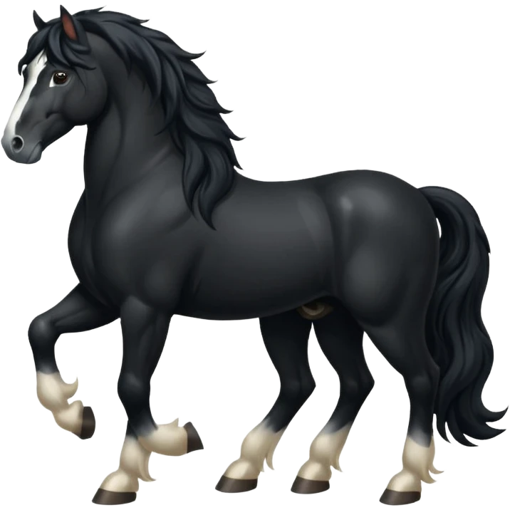 Black Clydesdale  emoji