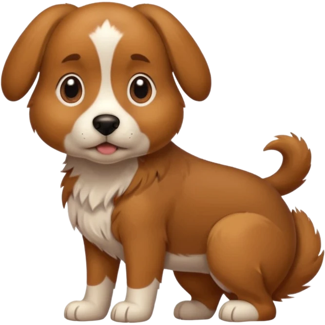 Dog with paws to the side  emoji