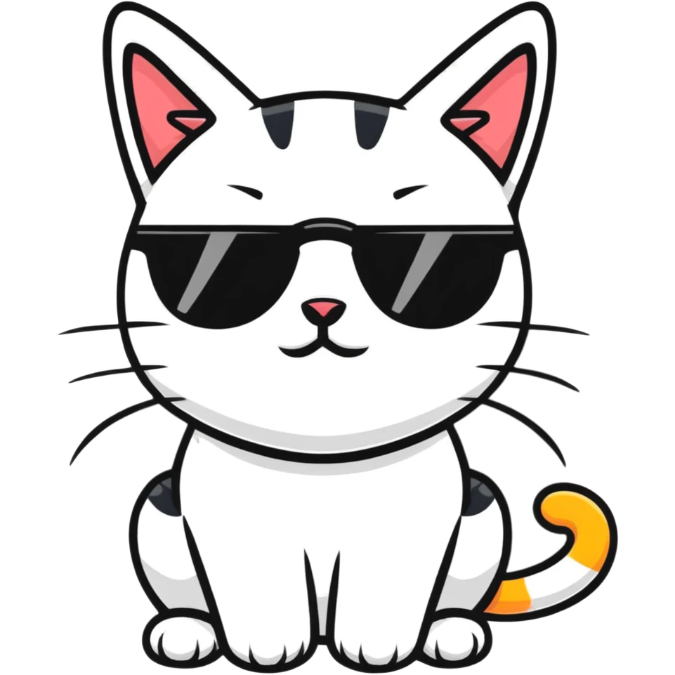 Cat with sunglasses emoji