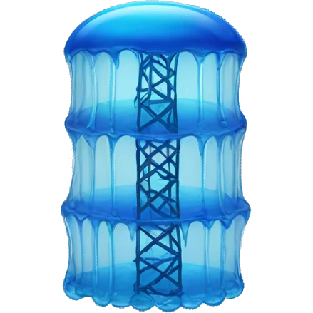 blue jelly tower emoji