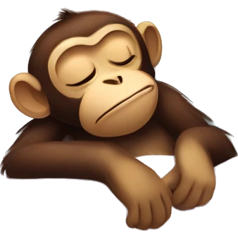 Sleepy monkey in bed emoji