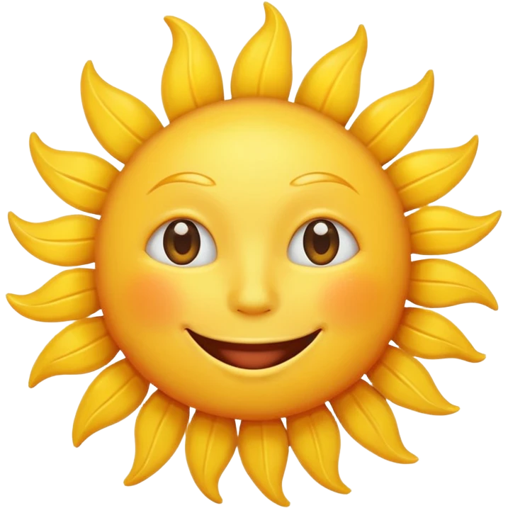 smiling sun emoji, bright and cheerful emoji