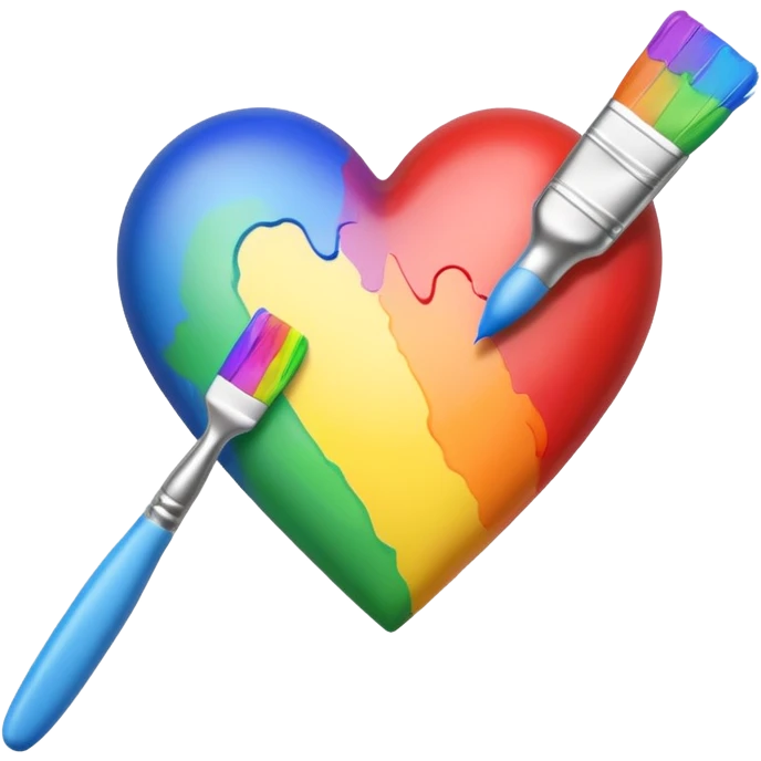 heart with rainbow paintbrush emoji