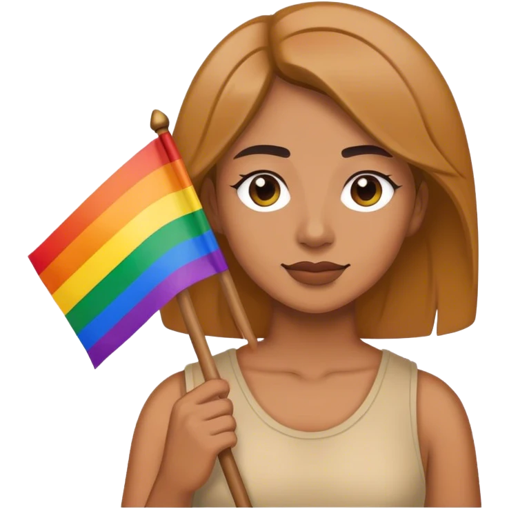 woman with lgbt flag emoji