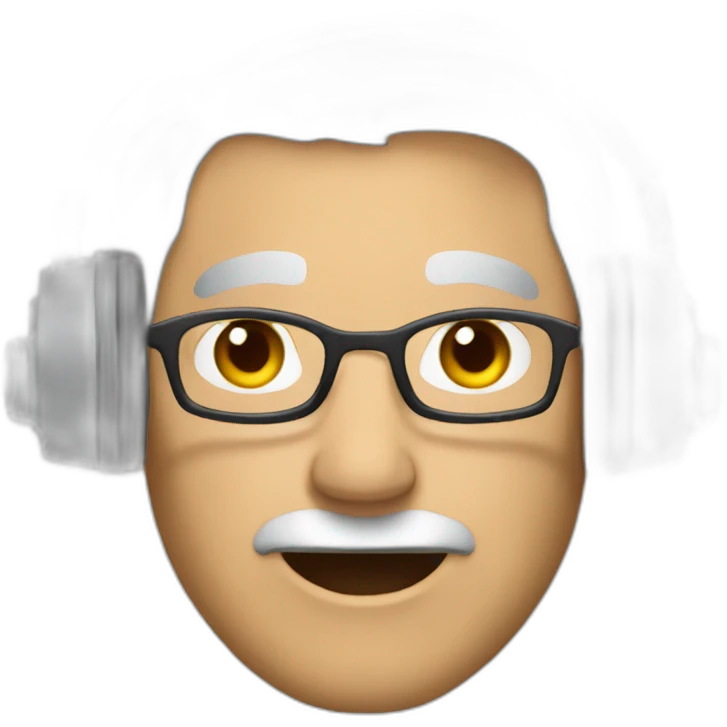 a man with gray hair doing radio emoji