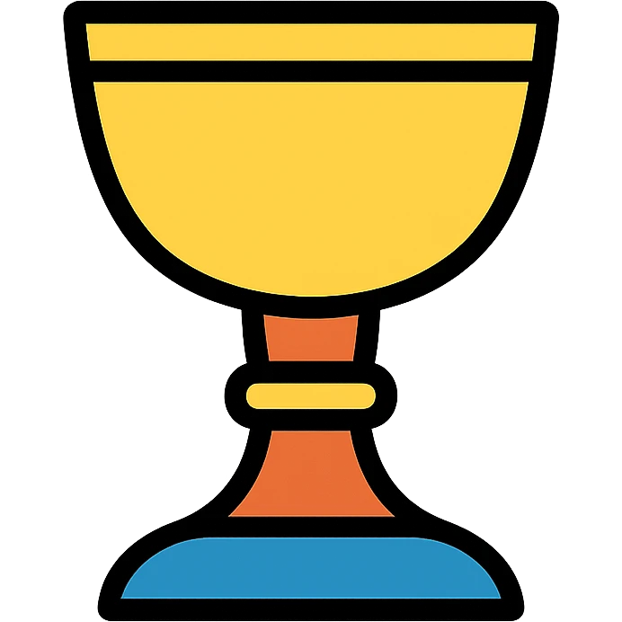 color outline icon of grail cup emoji