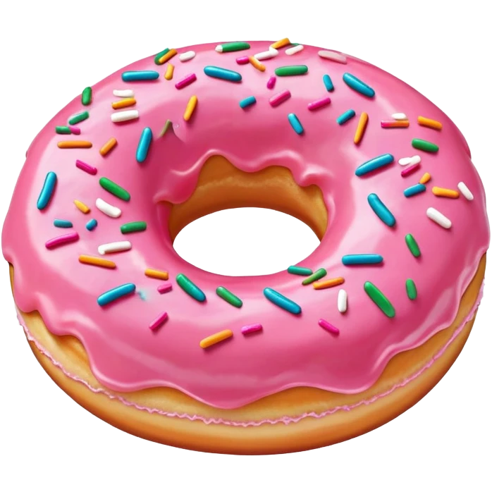 Primitive style donut with flat color and no shading emoji