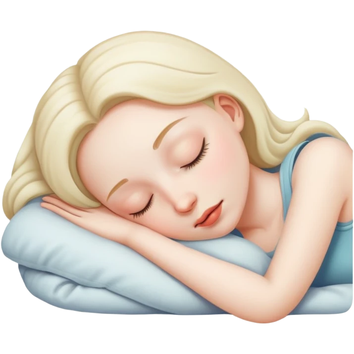 A sleeping girl emoji