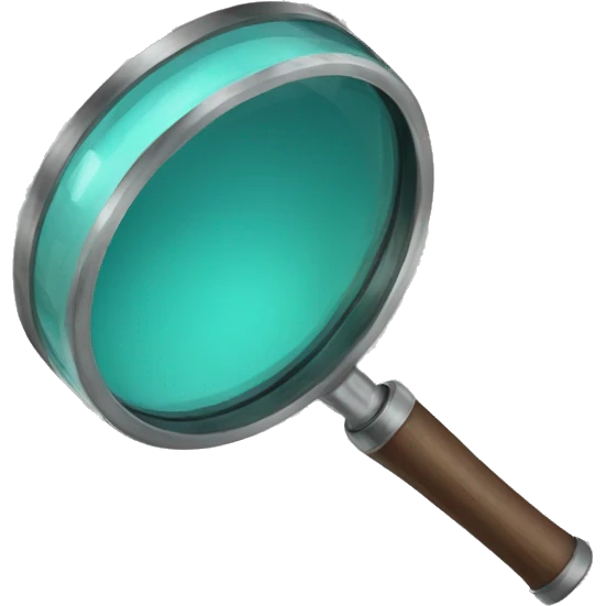 magnify glass with crack emoji