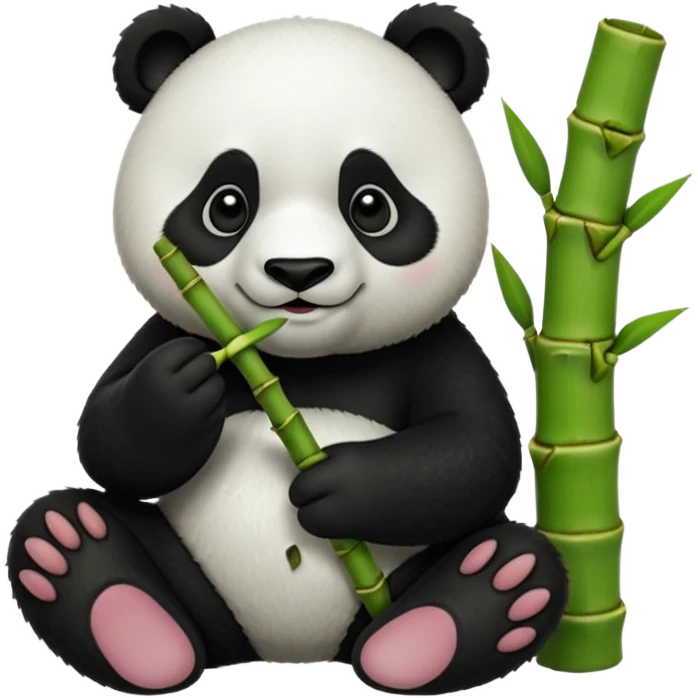 Panda eating bamboo emoji