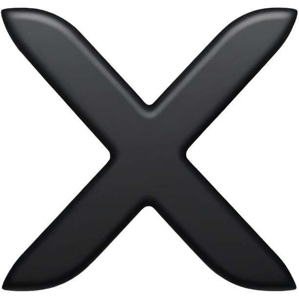make a letter x emoji in the color black and make the background transparent emoji