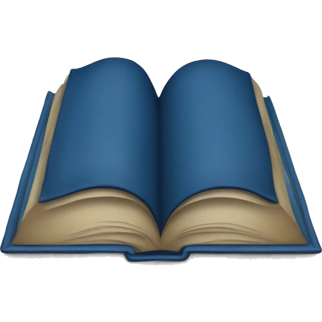 an blue open book with text emoji