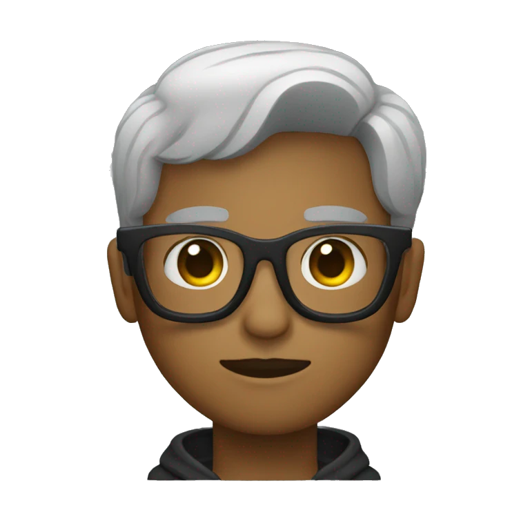Persona con lentes negros emoji