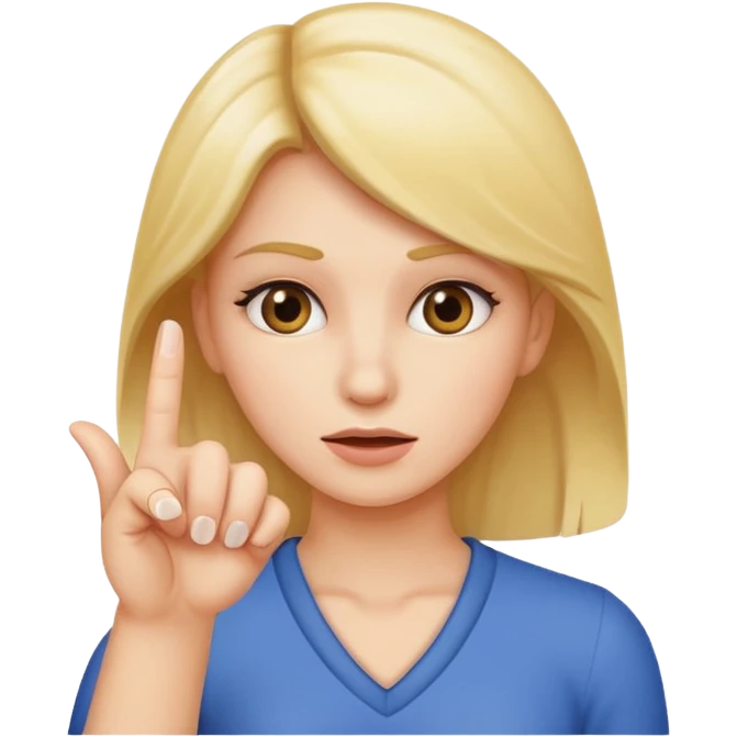 Female shaking finger saying no emoji