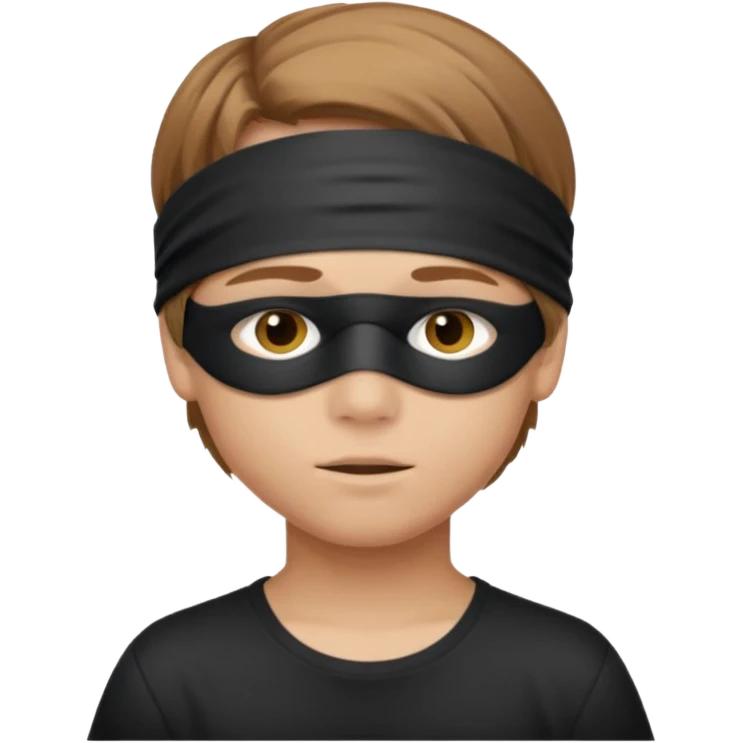 The boy is blindfolded emoji