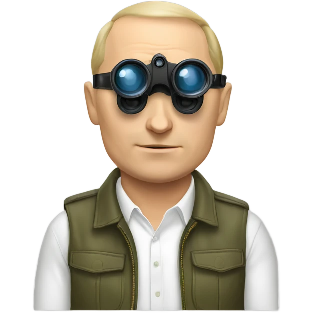 Putin with binoculars emoji