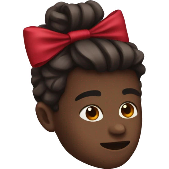 Dark red bow  emoji