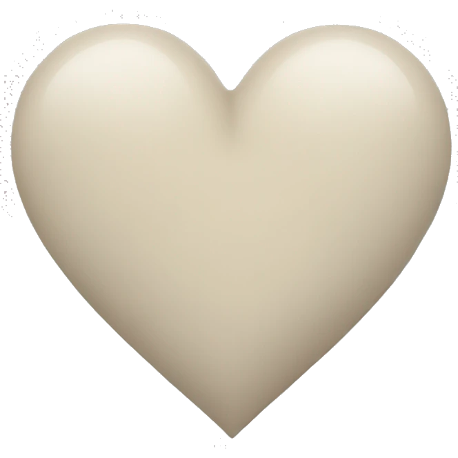 Light Beige Grey heart emoji