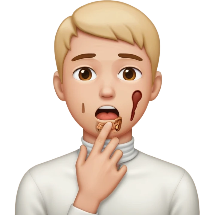 person chocking themselves  emoji