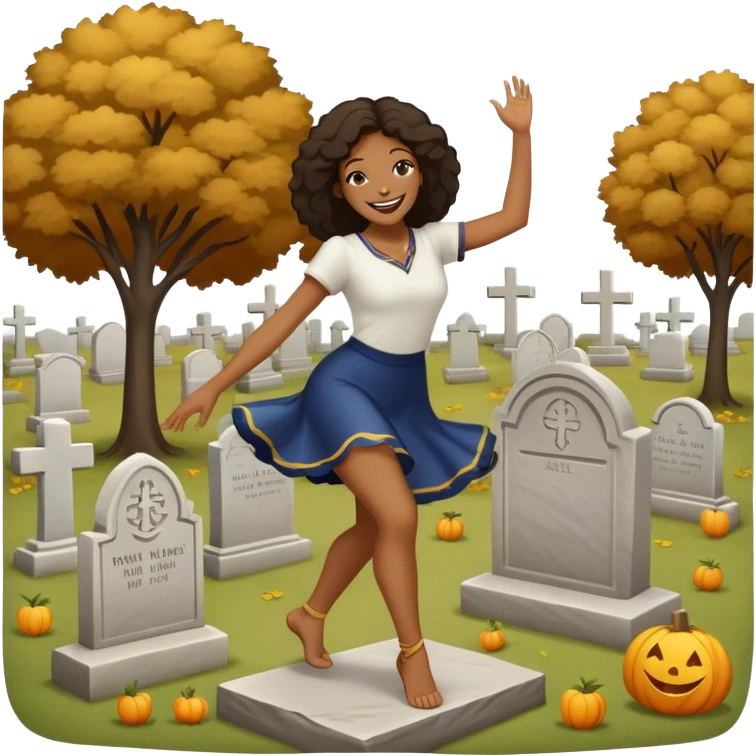 Black women Dancing on a grave  emoji