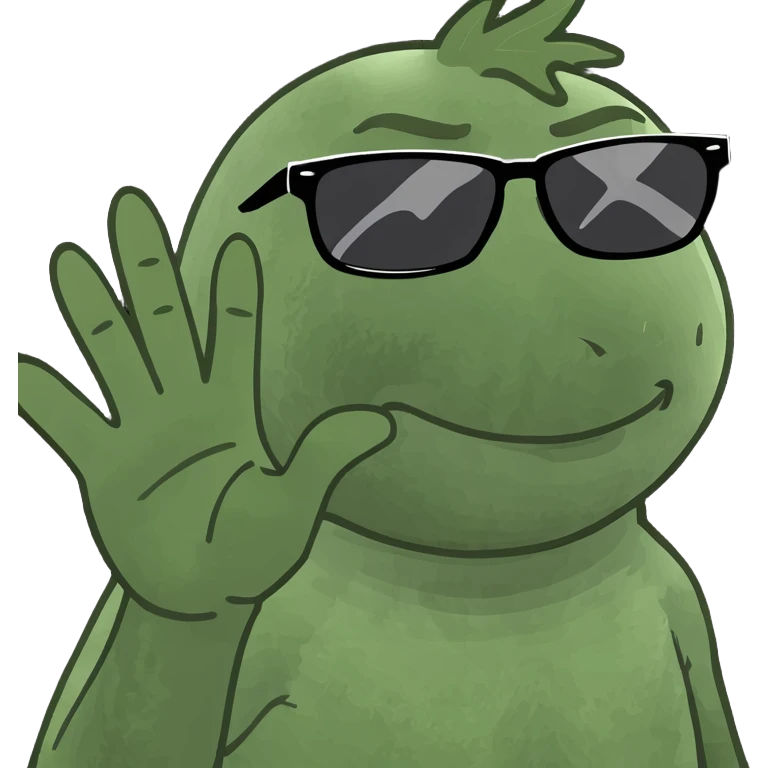 a man waving with his hand tilted forward emoji
