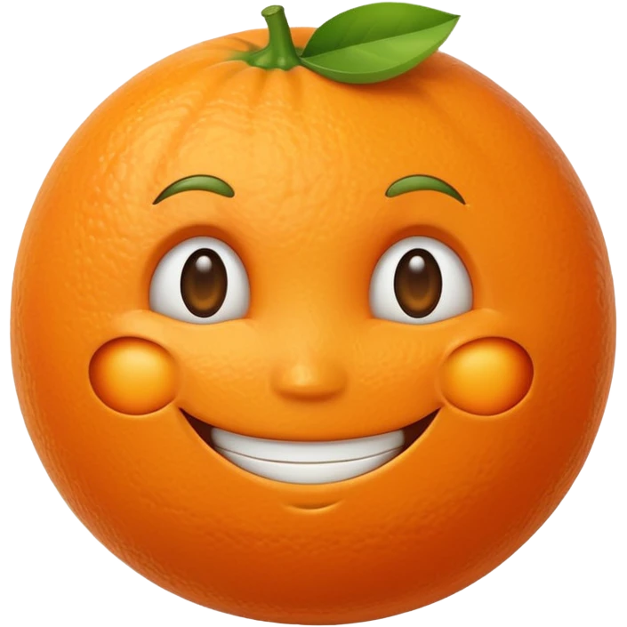 Orange with ssmile face emoji