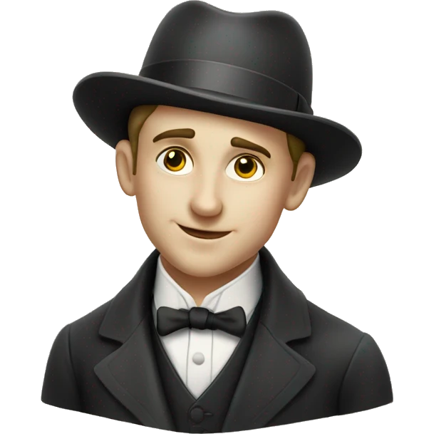 Handsome young 1920s white gentleman smoking a pipe  emoji