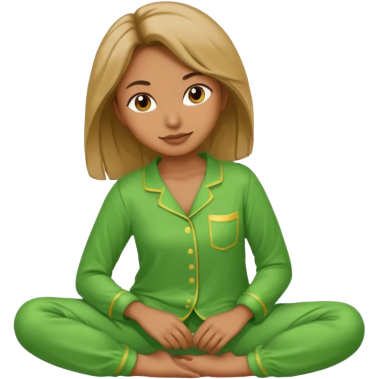 woman with green cpijamas emoji