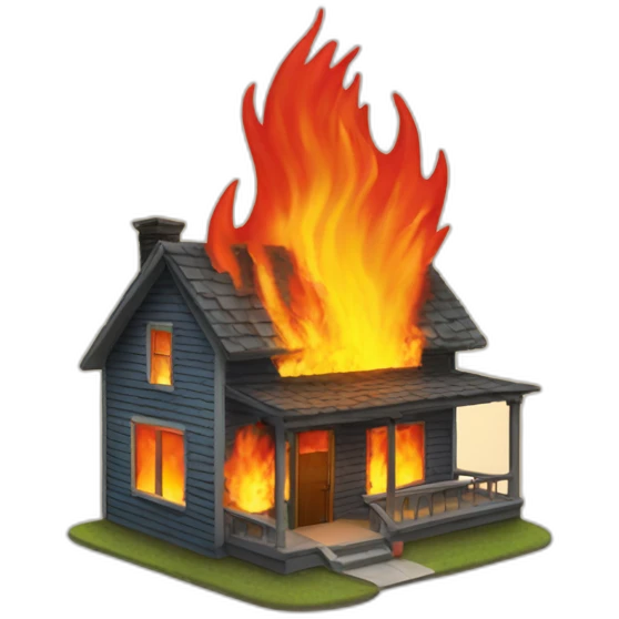hause on fire emoji