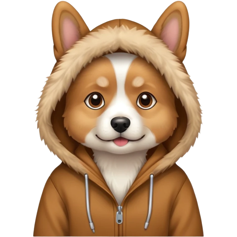 Dog wearing a hoodie  emoji