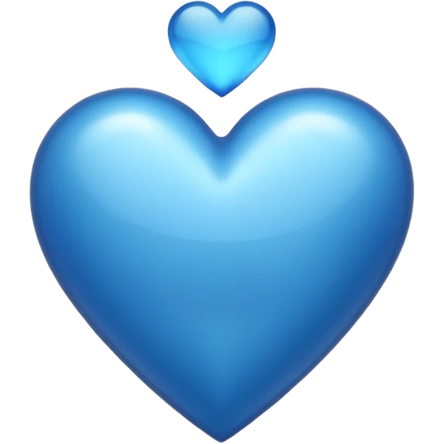 Un corazón doble de color azul emoji