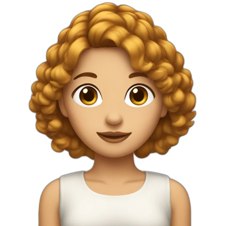 Fille cheveux châtain emoji