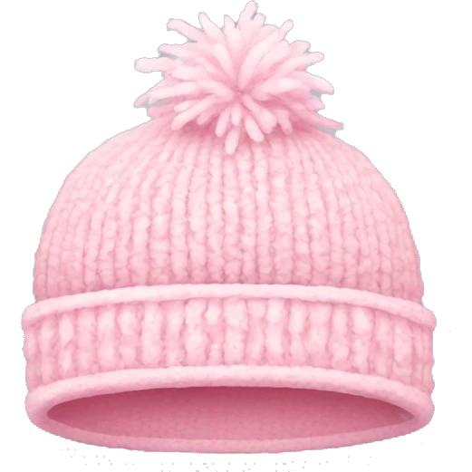 pastel pink winter hat emoji
